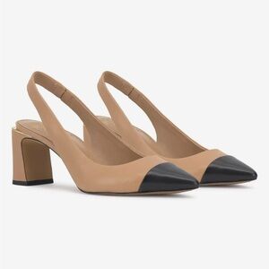 NEW Vince Camuto Hamden-CT Pointy Toe Two Tone Slingback Pumps Size 7.5